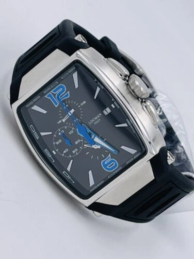Pre-owned Locman Tremila Chrono Watch 550kbk/498 Titanium/rubber Discounted