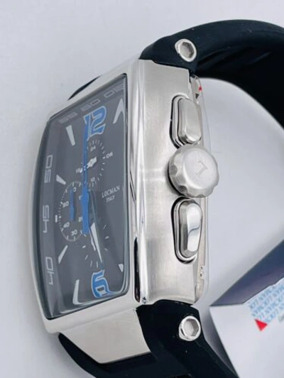 Pre-owned Locman Tremila Chrono Watch 550kbk/498 Titanium/rubber Discounted
