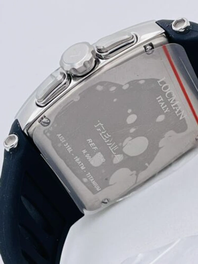 Pre-owned Locman Tremila Chrono Watch 550kbk/498 Titanium/rubber Discounted
