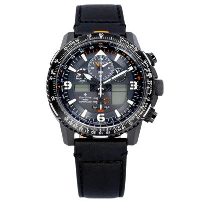 Pre-owned Citizen Promaster Sky World Time Black Dial Jy8085-14h Sapphire Men's Watch