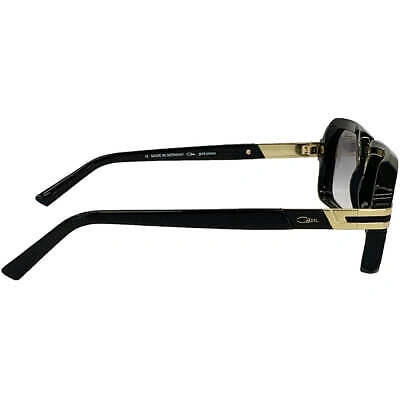 Pre-owned Cazal Sunglasses  8039 001 56 17 145 Black Gold Grey Lens 100% Authentic In Grey Gradient