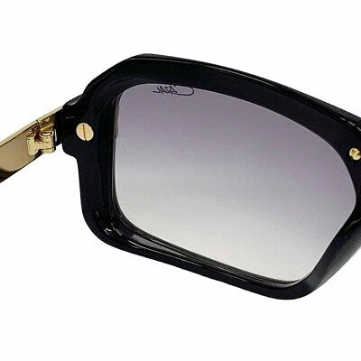 Pre-owned Cazal Sunglasses  8039 001 56 17 145 Black Gold Grey Lens 100% Authentic In Grey Gradient