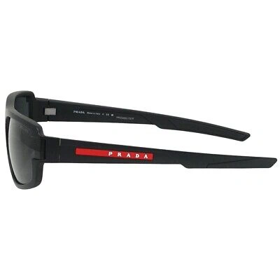 Pre-owned Prada Sport Ps03ws Dg006f Black Sunglasses In Gray