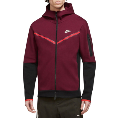 Pre-owned Nike Men's Sportswear Tech Fleece Set (pants & Hoodie) Xxl Darkbeetroot Cu4489 In Red