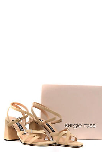 Pre-owned Sergio Rossi Sandals  Sand A97890-mcaz01-2875-110 Esl932