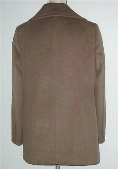Pre-owned Cinzia Rocca Icons Pure Virgin Wool Coat Jacket 10 Msrp$870 Made In Italy In Brown