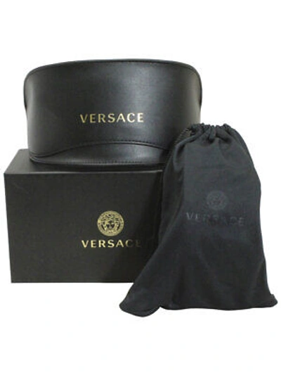 Pre-owned Versace 4393 Gb1/1w Sunglasses Black/clear W/extra 2pc Interchangeable Lenses