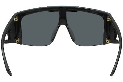 Pre-owned Versace 4393 Gb1/1w Sunglasses Black/clear W/extra 2pc Interchangeable Lenses