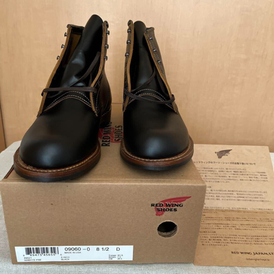 Pre-owned Red Wing Shoes Red Wing 9060 Beckman Boot Flat Box Width D Black Men Size 8.5d High Top Leather