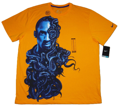 Pre-owned Nike 2011 Kobe Bryant Black Mamba Snake Face  Dri-fit Tee Shirt (pick A Size) In Yellow