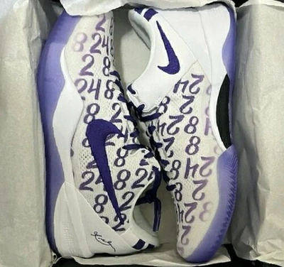 Pre-owned Jordan Size 13 __ Nike Kobe 8 Protro Court Purple 2.8.24 (n0t  4 5 6 Grinch) In White