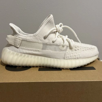 Pre-owned Adidas Originals Size 9 - Adidas Yeezy Boost 350 V2 Low Bone In White