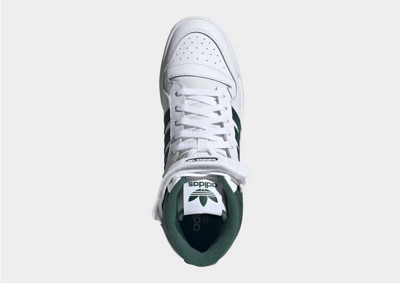 Pre-owned Adidas Originals Forum Mid Trainers White And Green In White/green