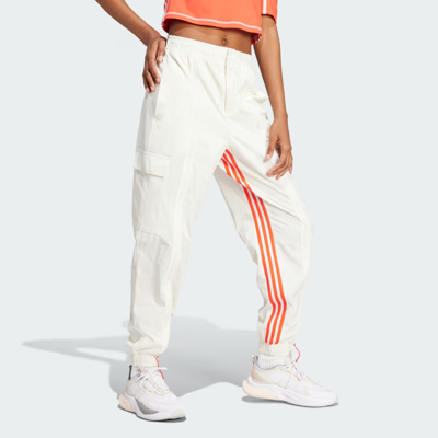 Pre-owned Adidas Originals Adidas Dance All-gender Versatile Woven Cargo Pants For Women Is0904 In White