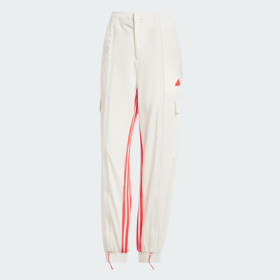 Pre-owned Adidas Originals Adidas Dance All-gender Versatile Woven Cargo Pants For Women Is0904 In White