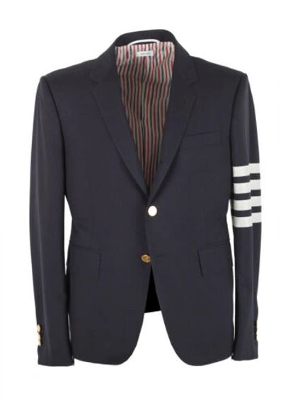 Pre-owned Thom Browne York 4 Bar Blue Blazer Sport Coat Size 52 It / 42r U.s.