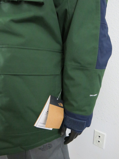 Pre-owned The North Face Mens  Coldworks Down Parka Insulated Winter Jacket - Pine Needle In Pine Needle Green / Summit Navy Blue / Tnf White