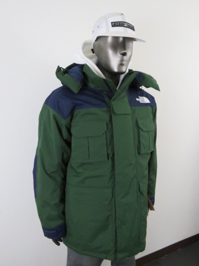 Pre-owned The North Face Mens  Coldworks Down Parka Insulated Winter Jacket - Pine Needle In Pine Needle Green / Summit Navy Blue / Tnf White