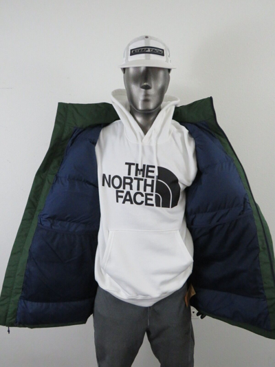 Pre-owned The North Face Mens  Coldworks Down Parka Insulated Winter Jacket - Pine Needle In Pine Needle Green / Summit Navy Blue / Tnf White