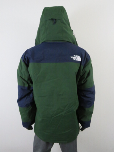 Pre-owned The North Face Mens  Coldworks Down Parka Insulated Winter Jacket - Pine Needle In Pine Needle Green / Summit Navy Blue / Tnf White