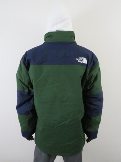 Pre-owned The North Face Mens  Coldworks Down Parka Insulated Winter Jacket - Pine Needle In Pine Needle Green / Summit Navy Blue / Tnf White