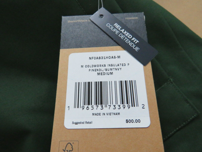 Pre-owned The North Face Mens  Coldworks Down Parka Insulated Winter Jacket - Pine Needle In Pine Needle Green / Summit Navy Blue / Tnf White