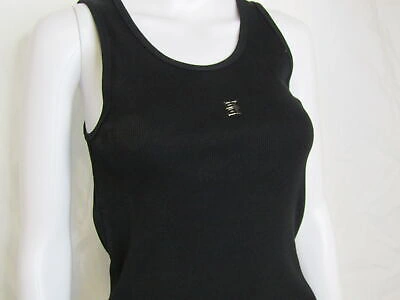 Pre-owned Givenchy Women's Us S Slim Fit Tank Top Black Bw70ch3yhy