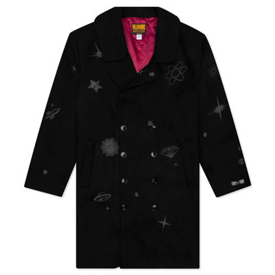 Pre-owned Icecream Billionaire Boys Club Bb Starry Night Coat Black Grey Maroon Lining 811-8406-blk