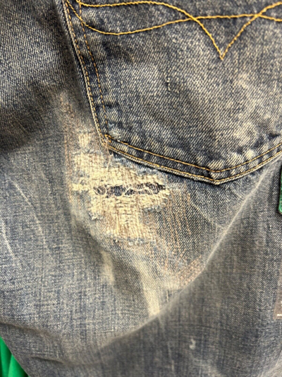 Pre-owned Polo Ralph Lauren Distressed Expedition Patch Vintage Classic Denim Jeans In Blue