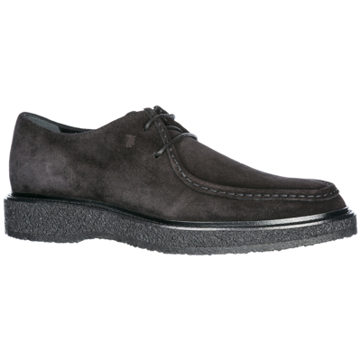 Pre-owned Tod's Lace-up Shoes Men Xxm16b0u270re0b999 Black Suede Derby Oxford