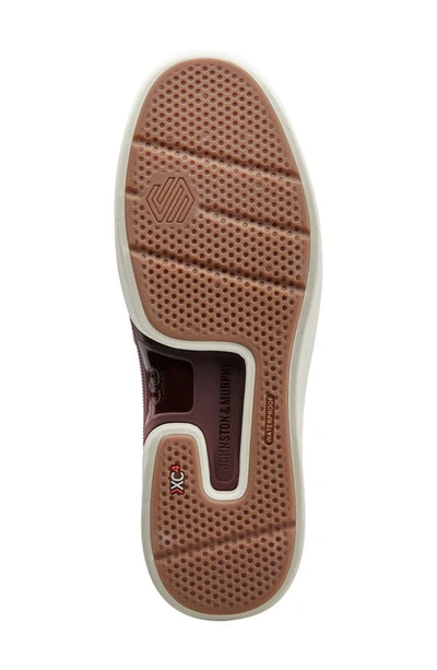 Shop Johnston & Murphy Xc4 Foust Waterproof Slip-on Sneaker In Mahogany Tumbled Waterproof Fu