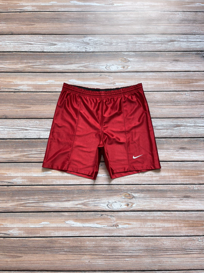 Pre-owned Nike X Vintage Nike Logo Red Shorts Y2k