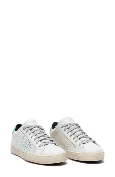 Shop P448 John Low Top Sneaker In Whi/ Turquoise