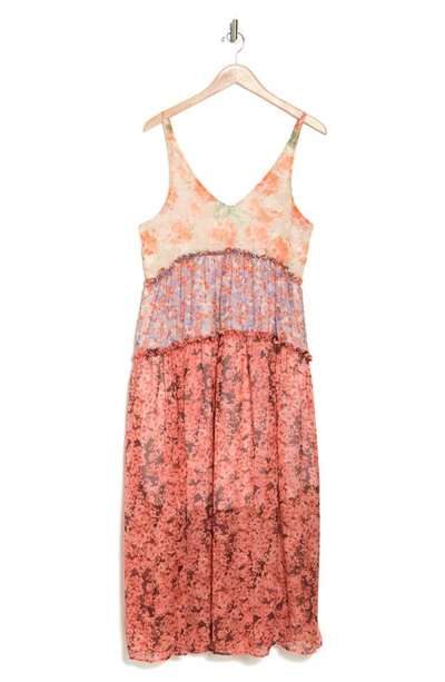 Shop Stitchdrop Beachaholic Tiered Dress In Sunset
