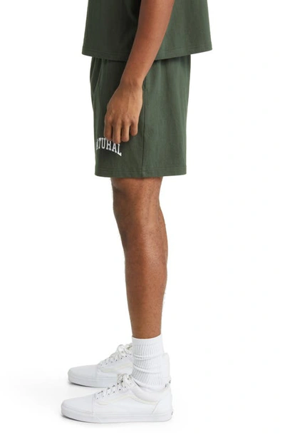 Shop Museum Of Peace And Quiet Natural Graphic Sweat Shorts In Forest