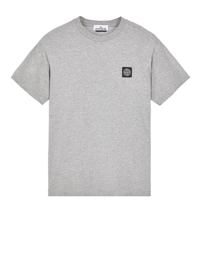 Shop Stone Island T-shirt Manches Courtes Gris Coton In Gray