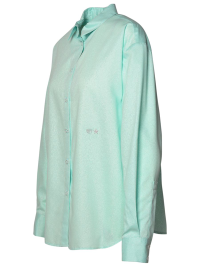 Shop Chiara Ferragni Green Viscose Blend Shirt