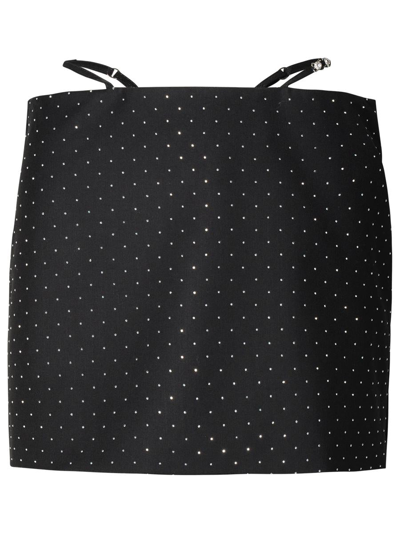 Shop Chiara Ferragni Black Viscose Blend Miniskirt
