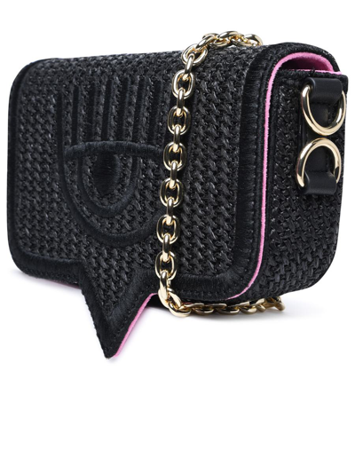 Shop Chiara Ferragni Small 'eyelike' Black Polyester Bag