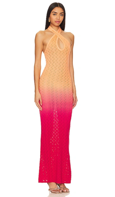 Lovers & Friends Solara Ombre Maxi Dress In 渐变橙