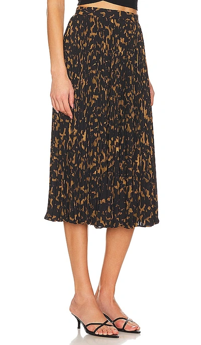 Shop Theory Sunburst Midi Skirt In Dark Brown Multi