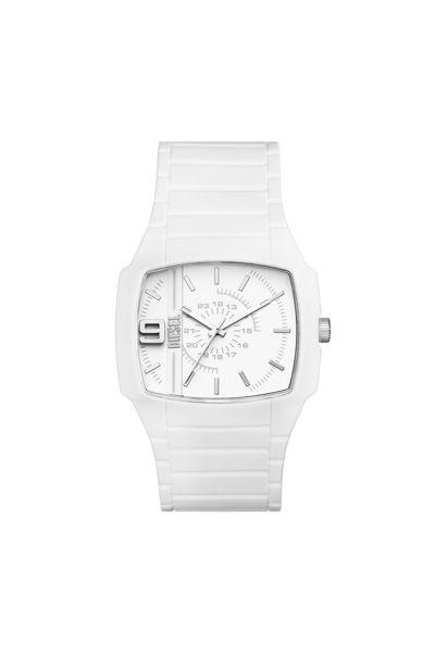 Shop Diesel Orologio Cliffhanger 2.0 In Silicone Bianco In White