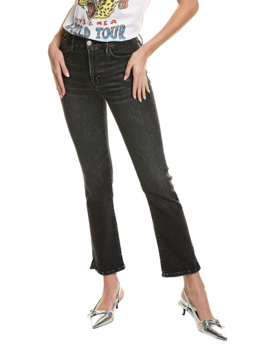 Shop Frame Denim Le Super High Slit Murphy Straight Jean In Black