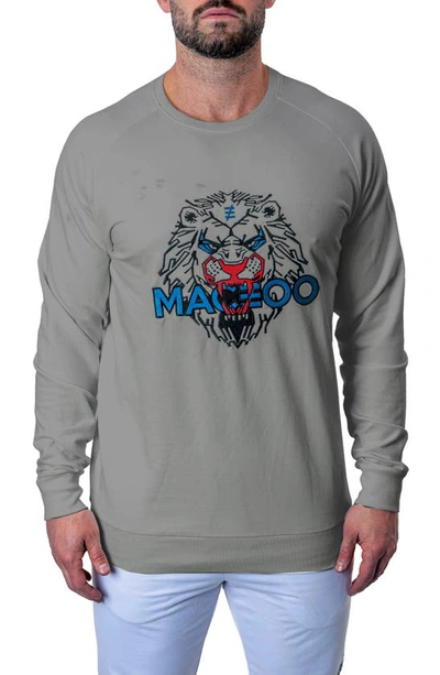 Shop Maceoo Majestic Stretch Cotton Sweatshirt In Grey