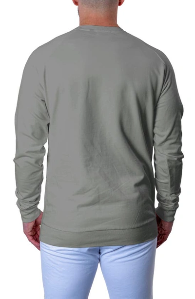 Shop Maceoo Majestic Stretch Cotton Sweatshirt In Grey