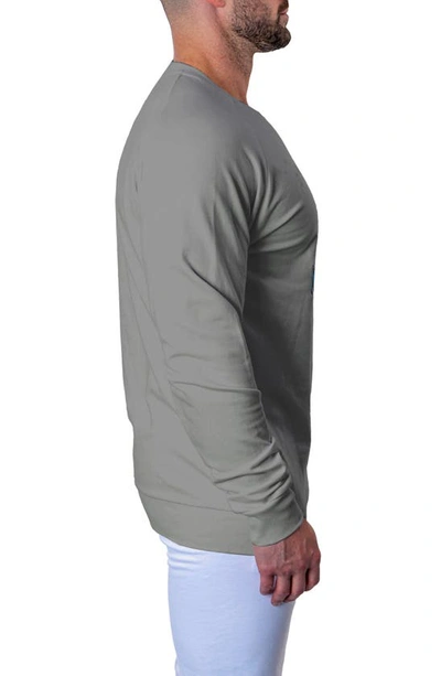 Shop Maceoo Majestic Stretch Cotton Sweatshirt In Grey