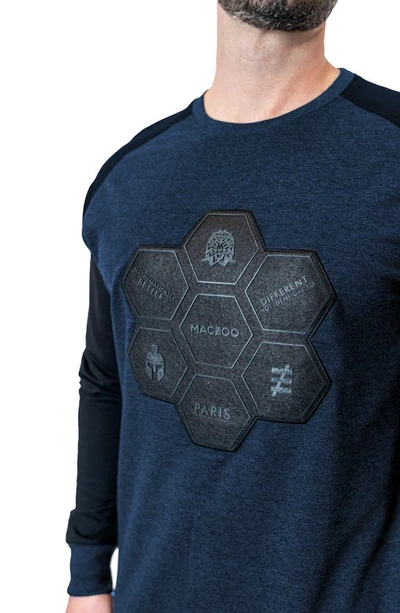 Maceoo Hive Mind Appliqué Sweater In Blue