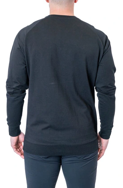 Shop Maceoo Wake Up Stretch Cotton Sweater In Black