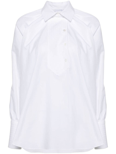 Shop Patou Sustainable Cotton Blouse In ホワイト