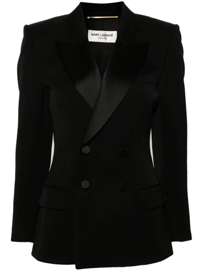 Shop Saint Laurent Blazer In Black  